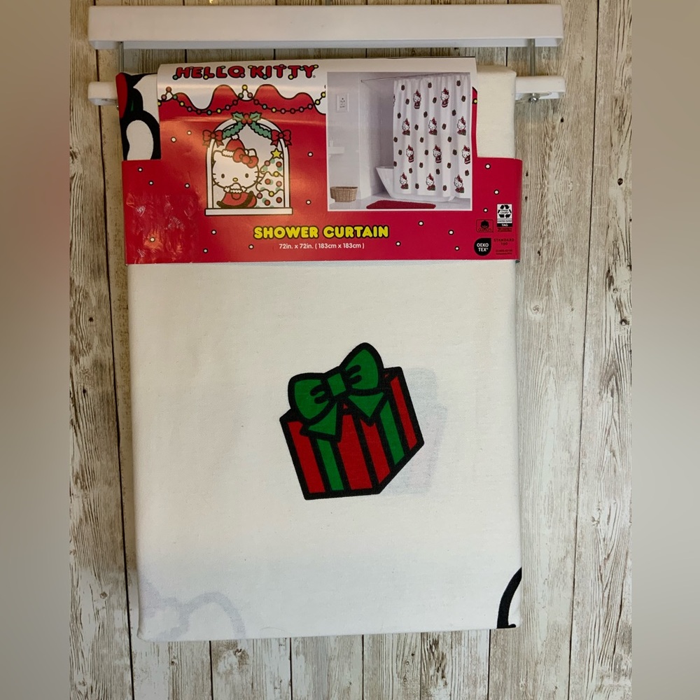Hello Kitty christmas shower curtain
